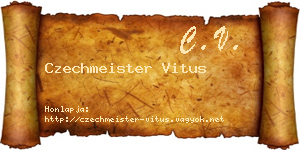Czechmeister Vitus névjegykártya